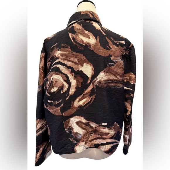 Chico's Brown and Black Abstract Blazer - Picture 2 of 5